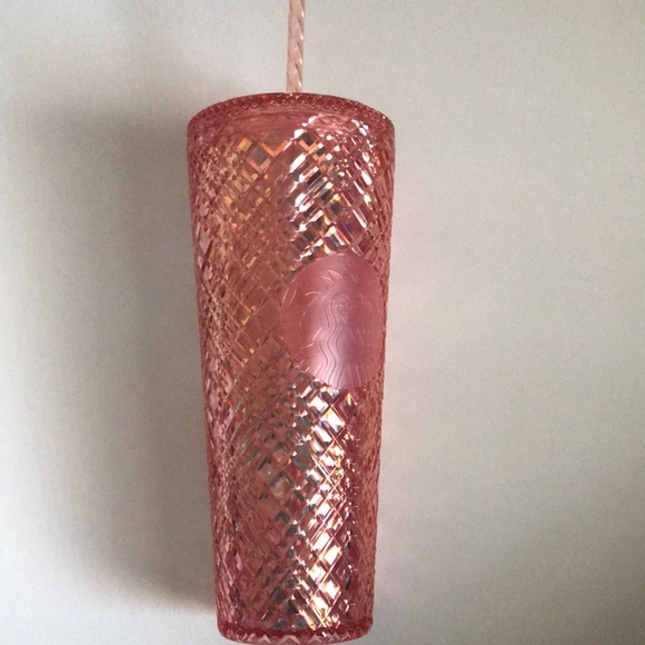 Starbucks Rose Gold Jeweled Tumbler 24 ounce Venti Limited Edition Holiday 2021